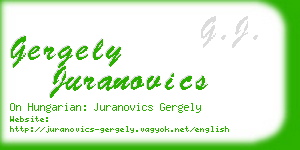 gergely juranovics business card